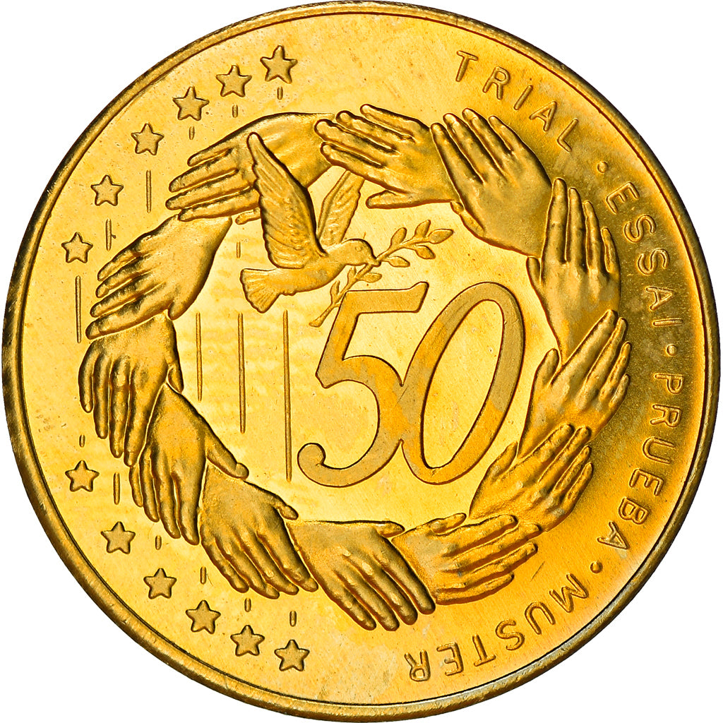 Andorra, Fantasy euro patterns, 50 Euro Cent, 2003, FDC, Ottone
