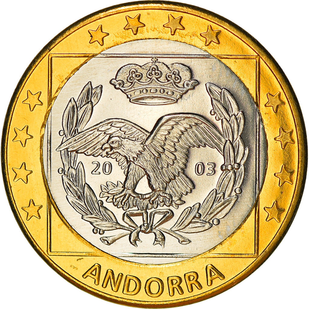 Andorra, Euro, 2003, unofficial private coin, MS(65-70), Bi-Metallic