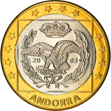 Andorra, Euro, 2003, unofficial private coin, MS(65-70), Bi-Metallic