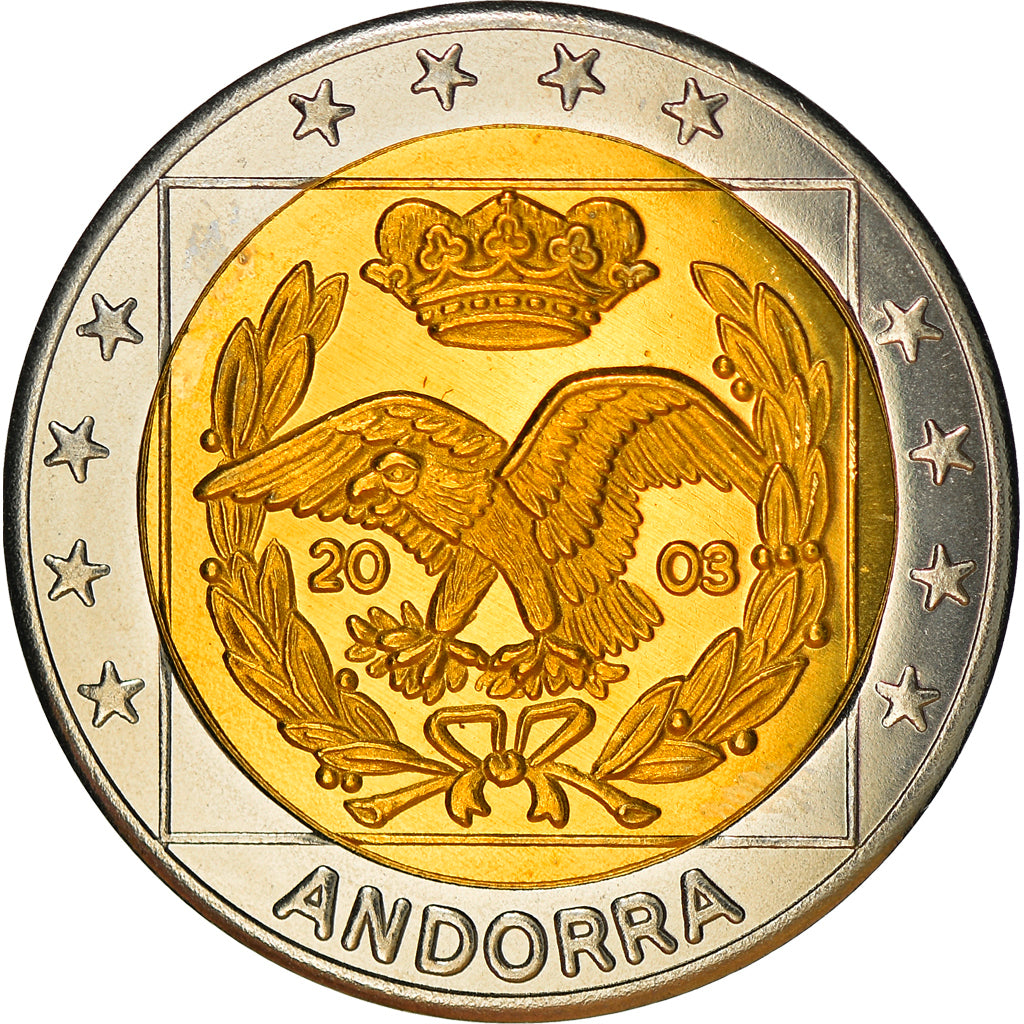Andorra, Fantasy euro patterns, 2 Euro, 2003, STGL, Bi-Metallic