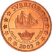 Munten, Zweden, 5 Cents, 2003, Proof, FDC, Koper