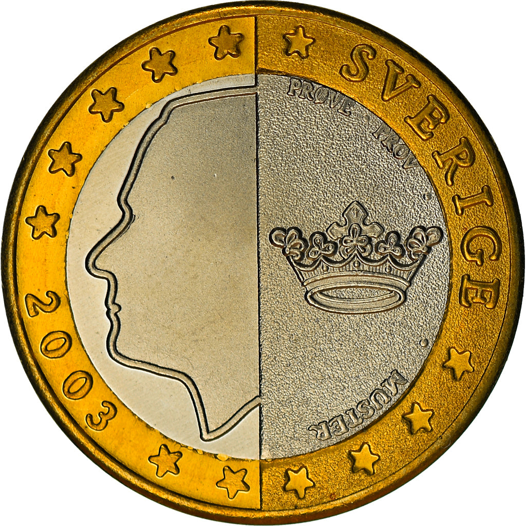 Sweden, Fantasy euro patterns, Euro, 2003, MS(65-70), Bi-Metallic, KM:Pn7