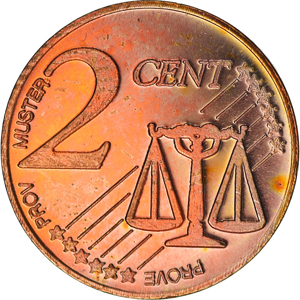 Latvia, Fantasy euro patterns, 2 Euro Cent, 2004, Proof, MS(65-70), Copper