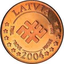 Latvia, Fantasy euro patterns, 5 Euro Cent, 2004, Proof, MS(65-70), Copper