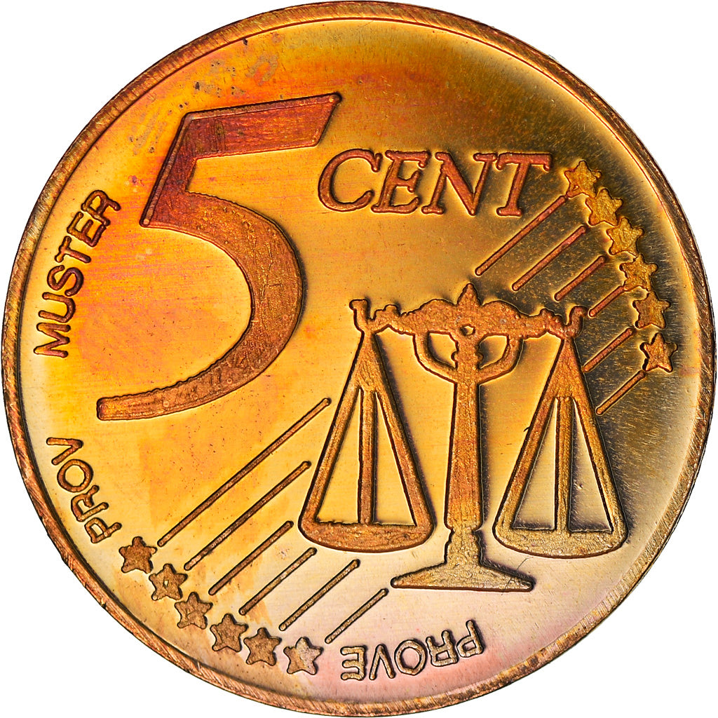 Latvia, Fantasy euro patterns, 5 Euro Cent, 2004, Proof, MS(65-70), Copper