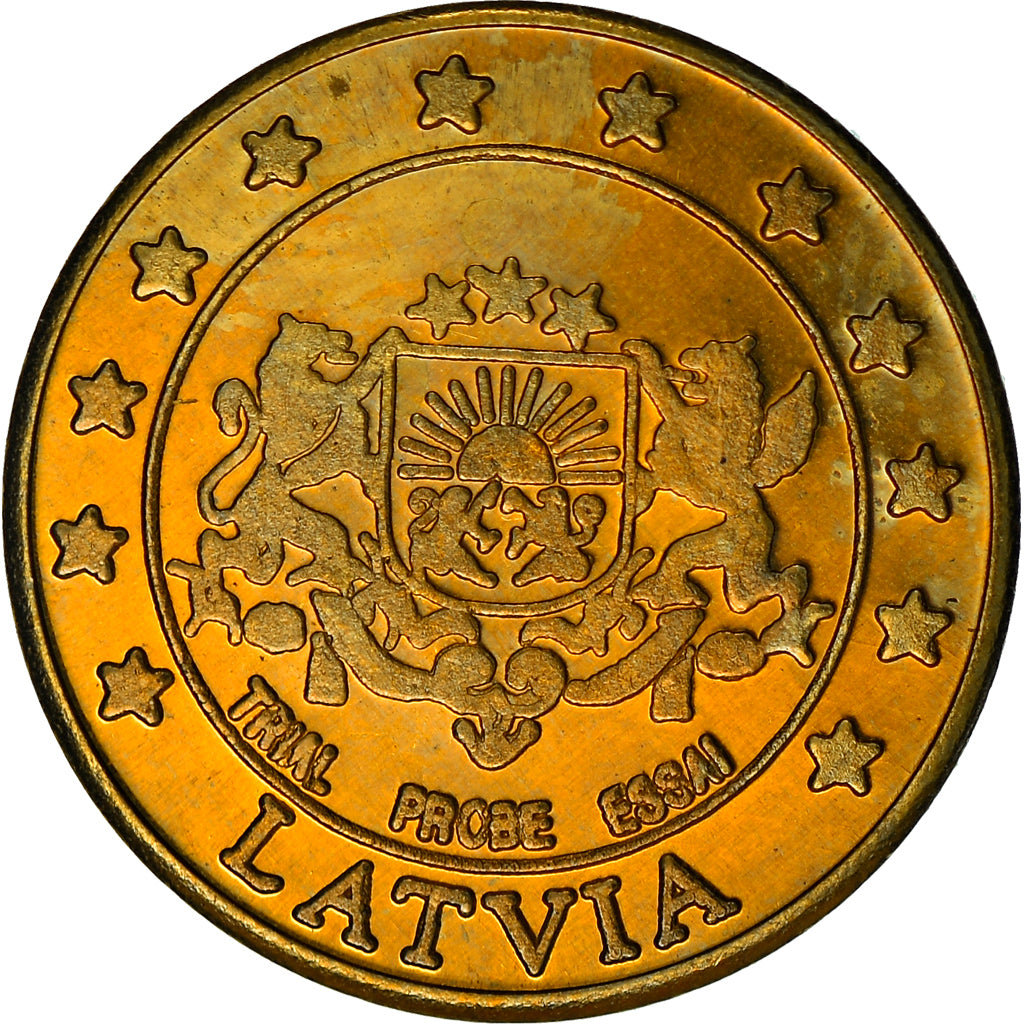 Latvia, Fantasy euro patterns, 10 Euro Cent, 2004, Proof, MS(65-70), Brass
