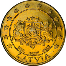 Latvia, Fantasy euro patterns, 20 Euro Cent, 2004, Proof, MS(65-70), Brass