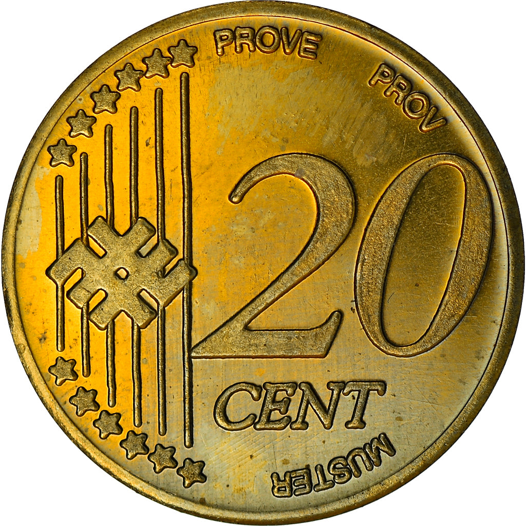 Latvia, Fantasy euro patterns, 20 Euro Cent, 2004, Proof, MS(65-70), Brass