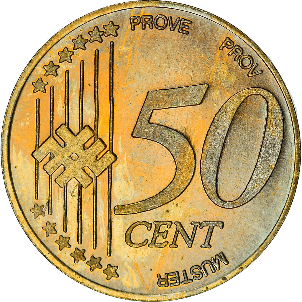 Latvia, Fantasy euro patterns, 50 Euro Cent, 2004, Proof, MS(65-70), Brass