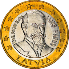 Latvia, Fantasy euro patterns, Euro, 2004, Proof, MS(65-70), Bi-Metallic