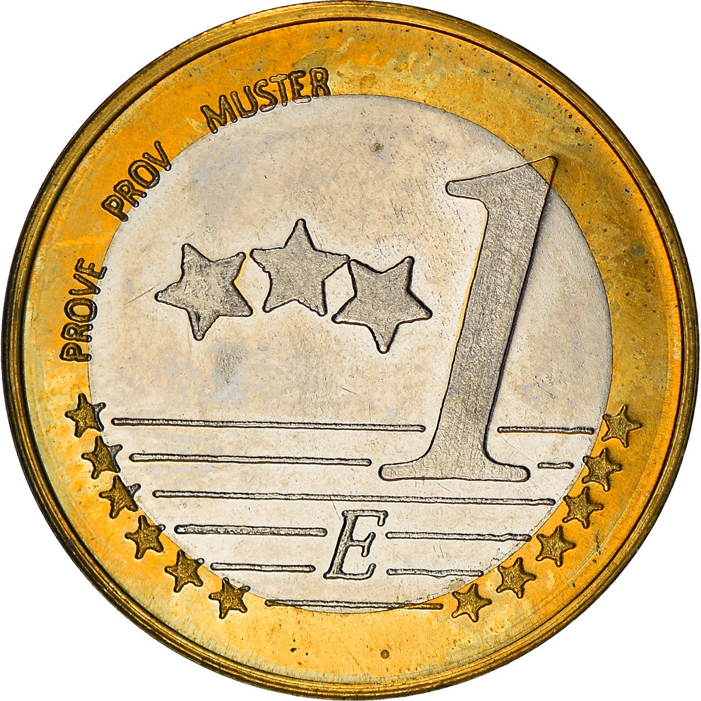 Latvia, Fantasy euro patterns, Euro, 2004, Proof, MS(65-70), Bi-Metallic