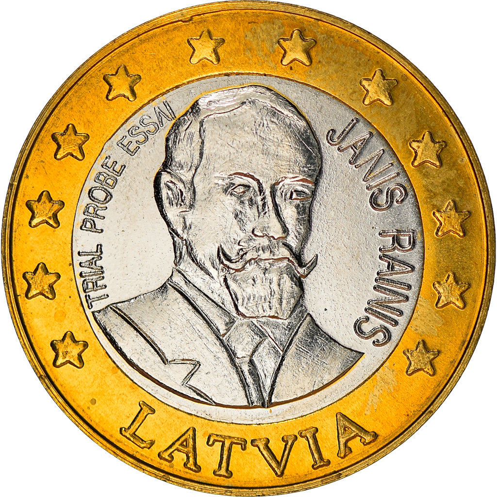 Latvia, Fantasy euro patterns, 2 Euro, 2004, Proof, MS(65-70), Bi-Metallic