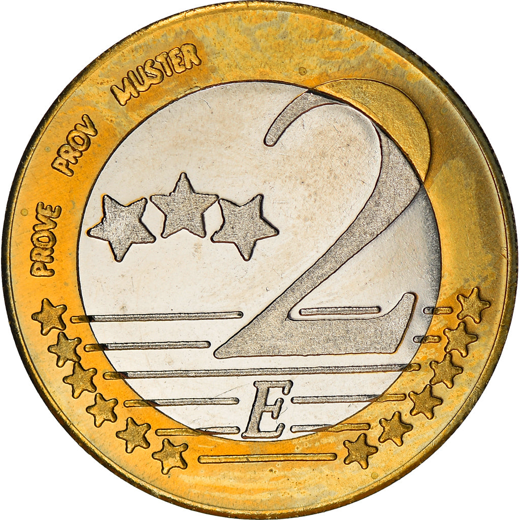 Latvia, Fantasy euro patterns, 2 Euro, 2004, Proof, MS(65-70), Bi-Metallic