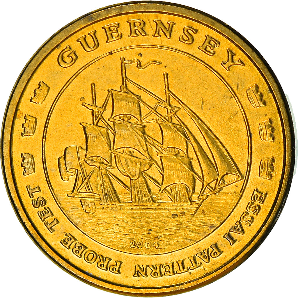 Coin, Guernsey, 10 Euro Cent, 2004, Proof, MS(65-70), Brass