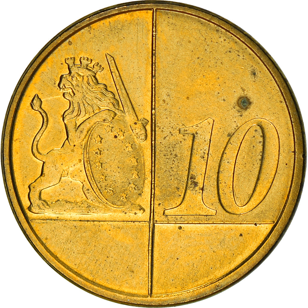 Coin, Guernsey, 10 Euro Cent, 2004, Proof, MS(65-70), Brass