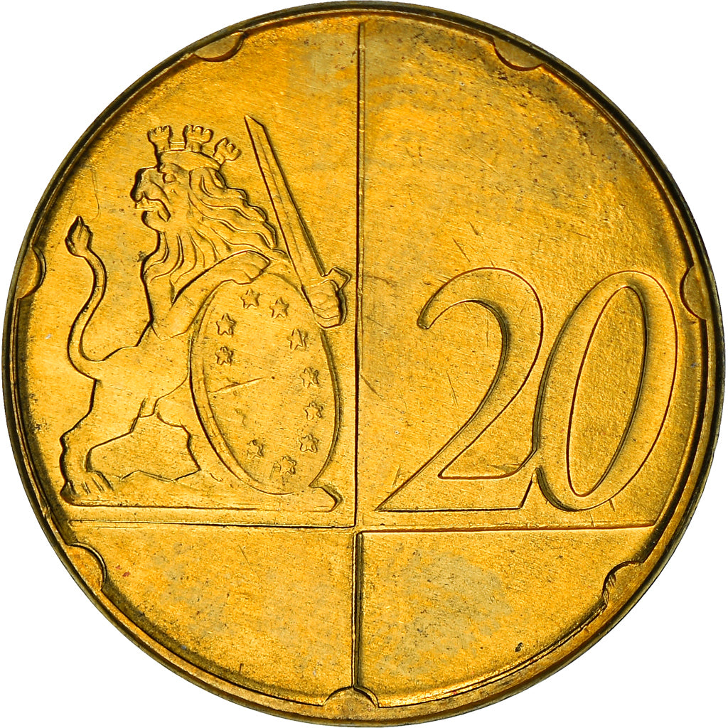 Münze, Guernsey, 20 Euro Cent, 2004, Proof, STGL, Messing