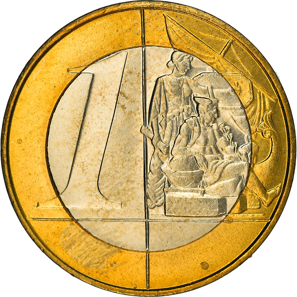 Coin, Guernsey, 1 Euro, 2004, Proof, MS(65-70), Bi-Metallic