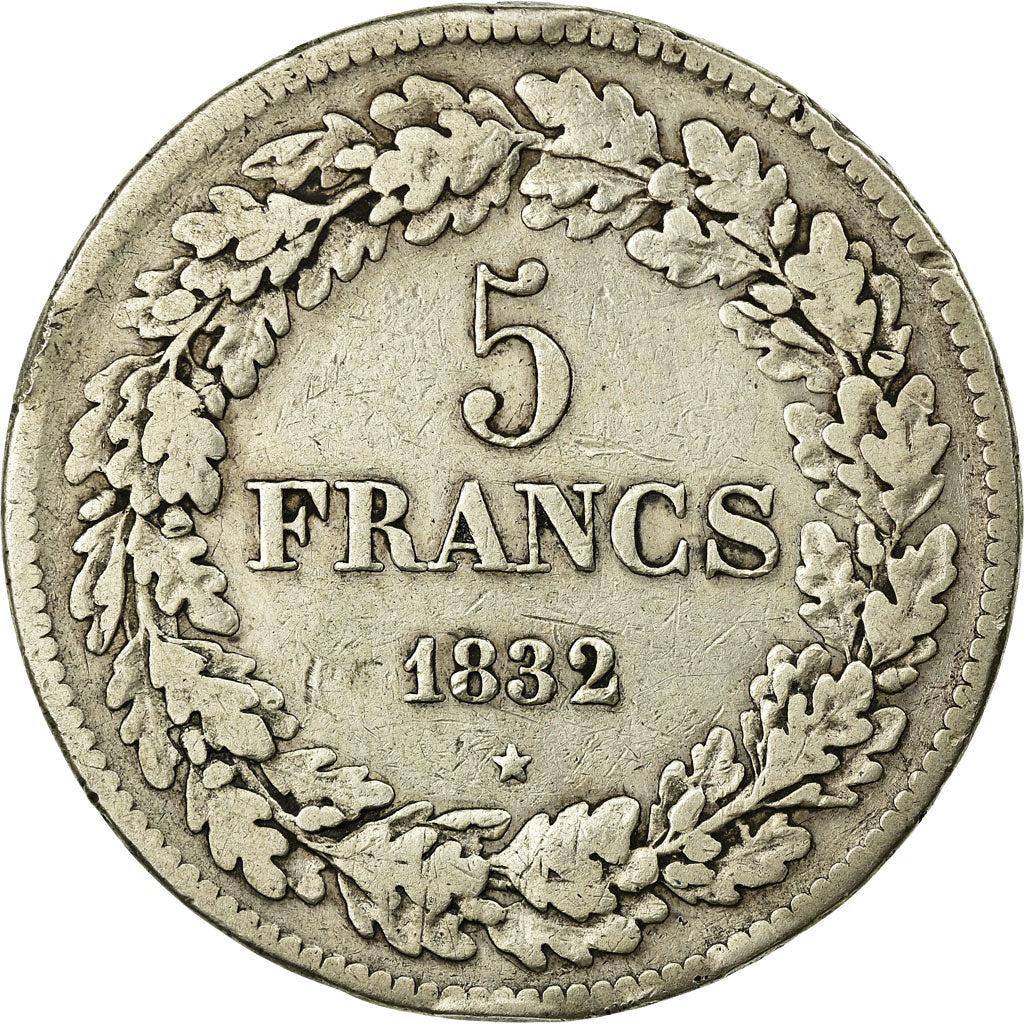 Coin, Belgium, Leopold I, 5 Francs, 5 Frank, 1832, EF(40-45), Silver, KM:3.1