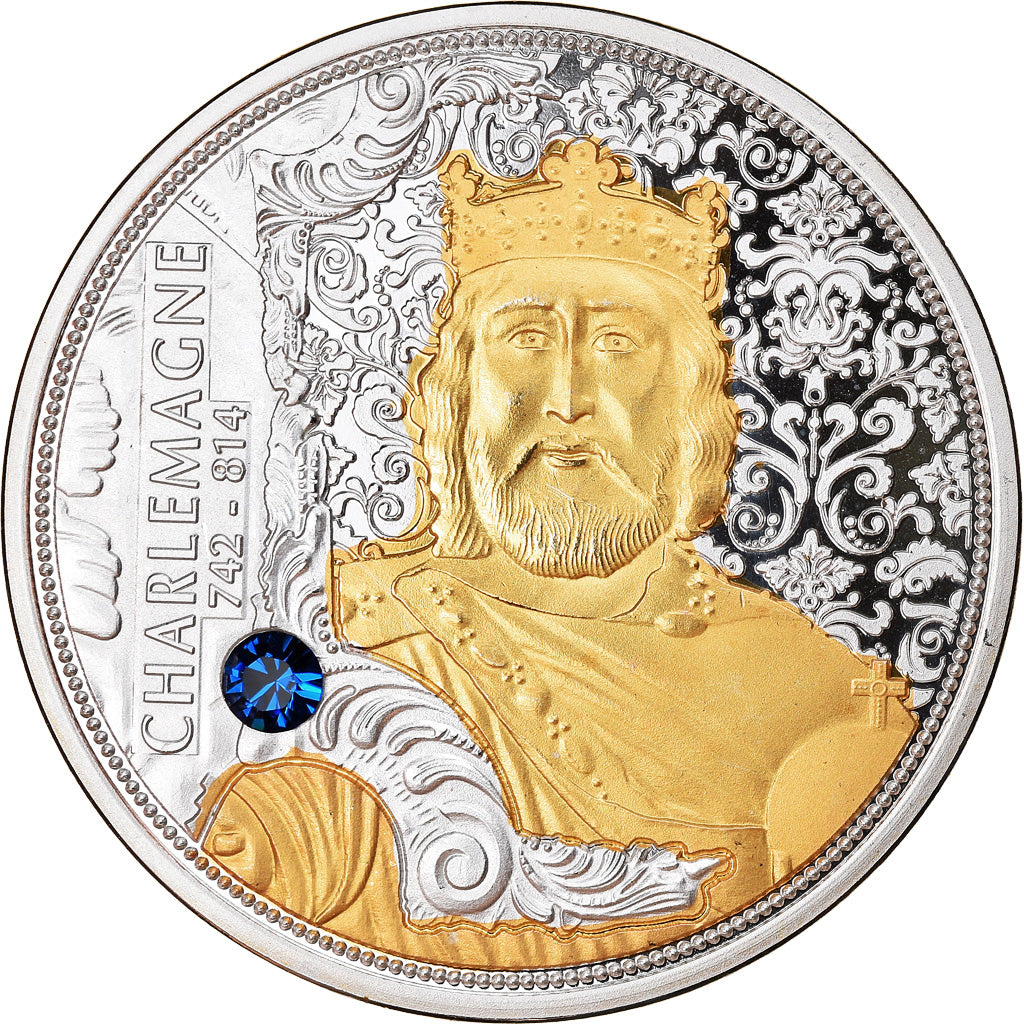 França, Medal, Les rois de France célèbres, Charlemagne 742-814, História