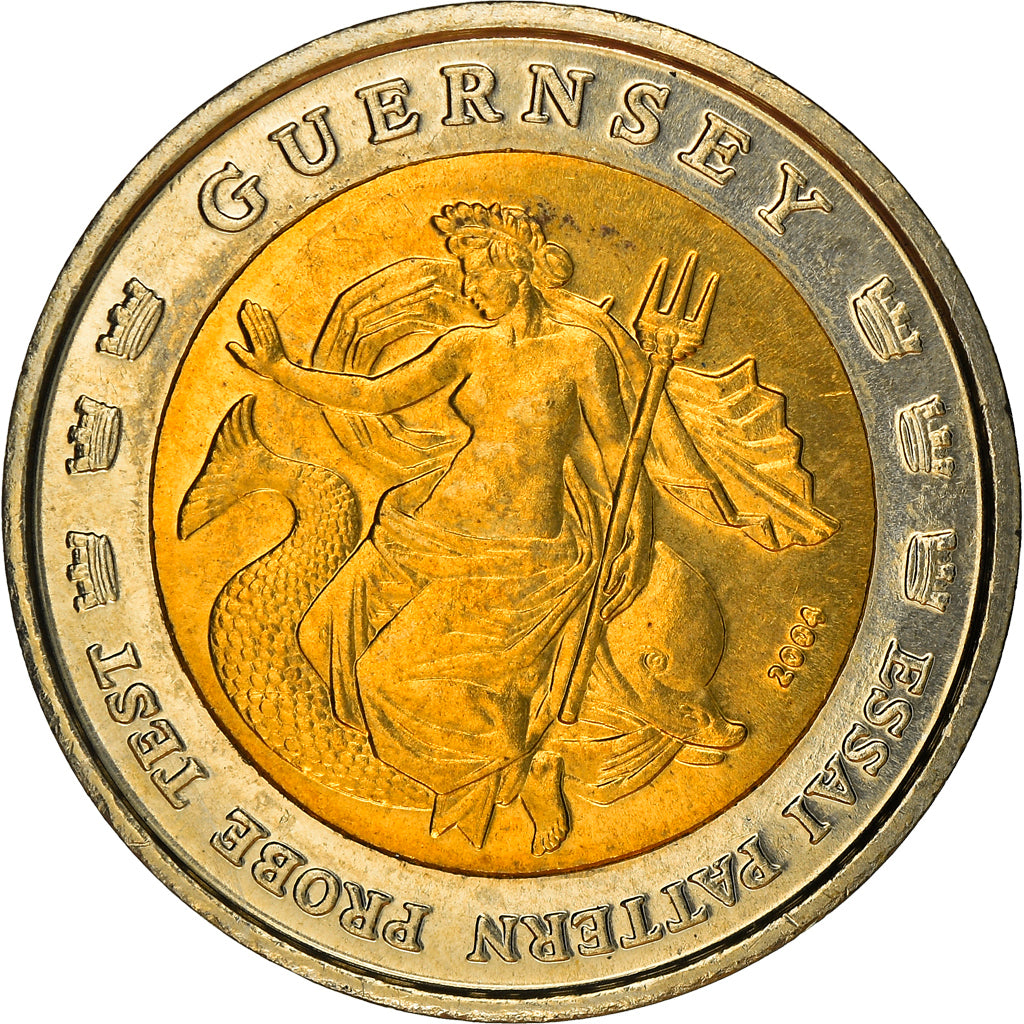 Moneta, Guernsey, 2 Euro, 2004, Proof, FDC, Bi-metallico