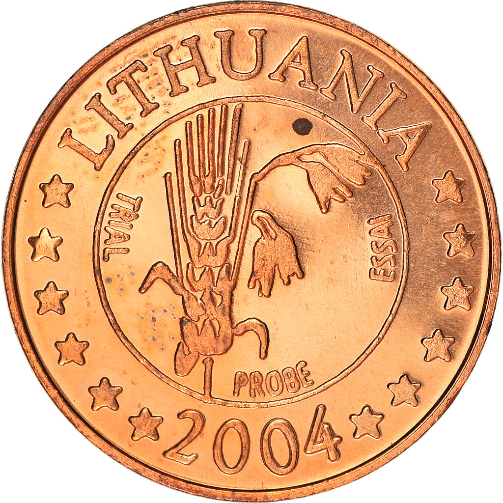 Lithuania, Fantasy euro patterns, 5 Euro Cent, 2004, Proof, STGL, Copper Plated