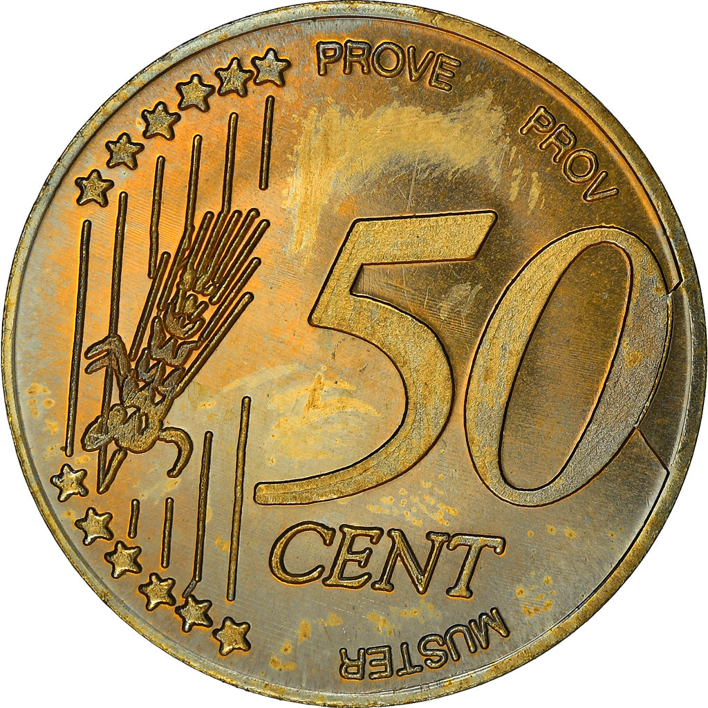 Lithuania, Fantasy euro patterns, 50 Euro Cent, 2004, Proof, MS(65-70), Brass