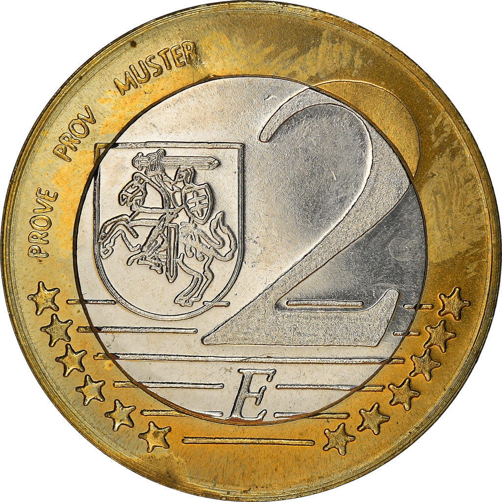 Lituania, Fantasy euro patterns, 2 Euro, 2004, Proof, FDC, Bi-metallico