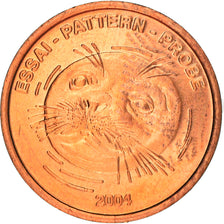 Iceland, Fantasy euro patterns, Euro Cent, 2004, Proof, FDC, Copper Plated Steel