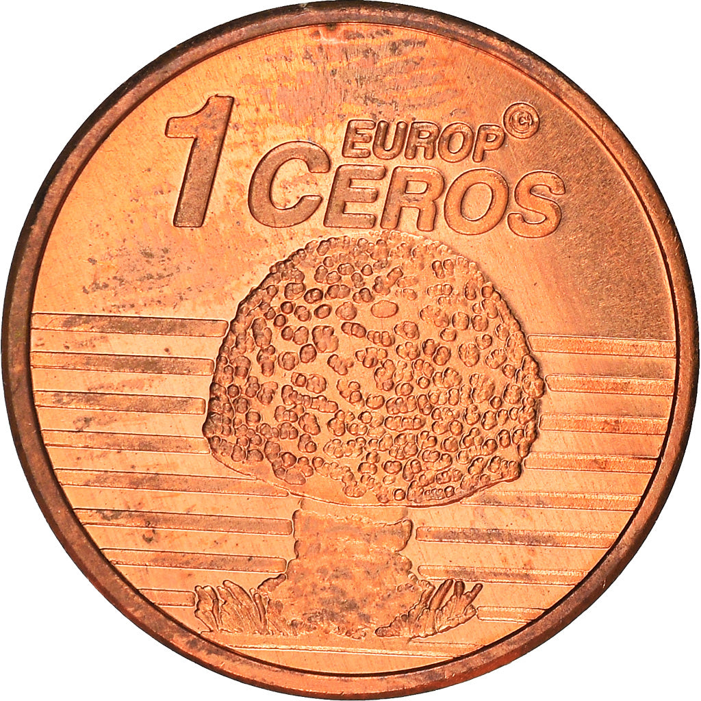 Iceland, Fantasy euro patterns, Euro Cent, 2004, Proof, FDC, Copper Plated Steel