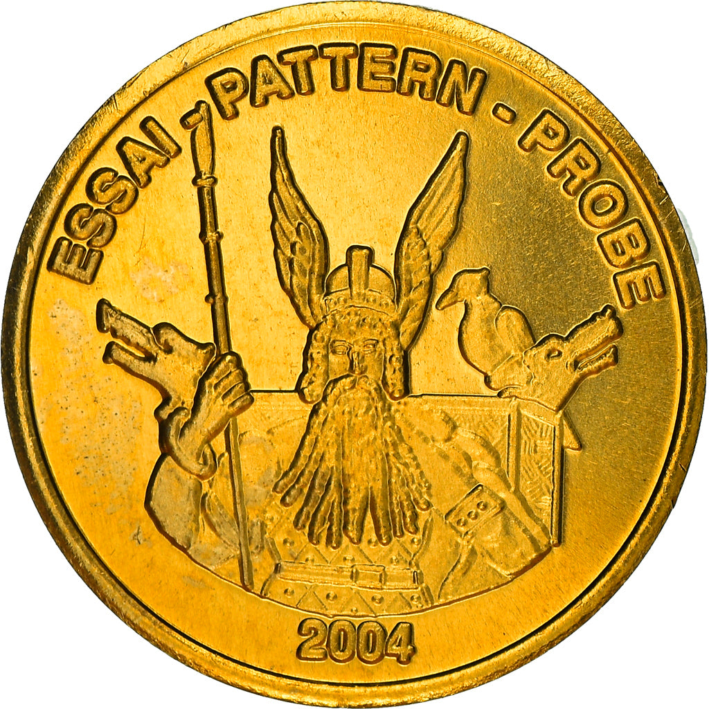 Iceland, Fantasy euro patterns, 10 Euro Cent, 2004, Proof, MS(65-70), Brass