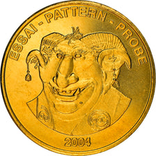 Iceland, Fantasy euro patterns, 20 Euro Cent, 2004, Proof, MS(65-70), Brass