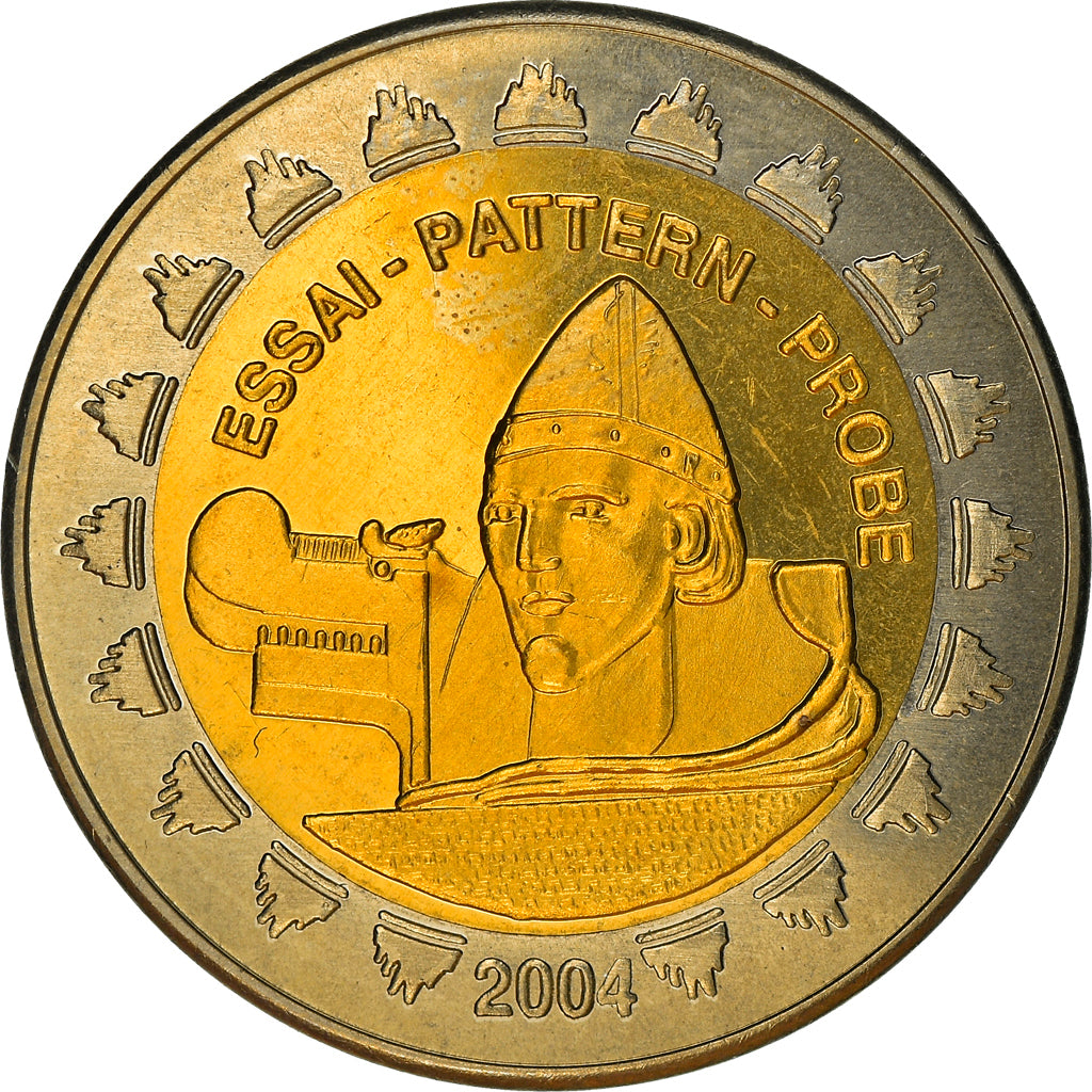 Iceland, Fantasy euro patterns, 2 Euro, 2004, Proof, MS(65-70), Bi-Metallic
