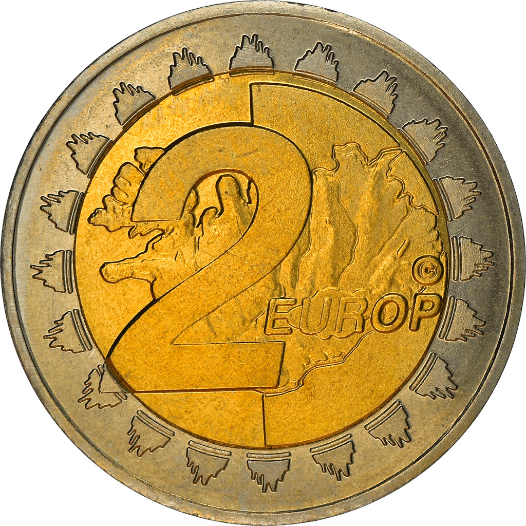 Iceland, Fantasy euro patterns, 2 Euro, 2004, Proof, MS(65-70), Bi-Metallic