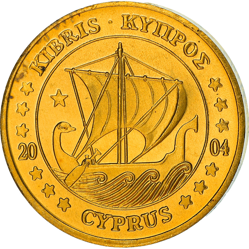 Cyprus, Fantasy euro patterns, 10 Euro Cent, 2004, Proof, MS(65-70), Brass