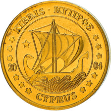 Cyprus, Fantasy euro patterns, 10 Euro Cent, 2004, Proof, MS(65-70), Brass