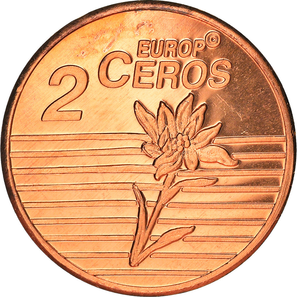 Zwitserland, Fantasy euro patterns, 2 Euro Cent, 2003, Proof, FDC, Tin