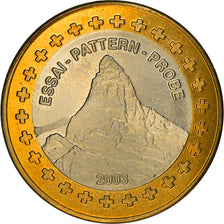 Switzerland, Fantasy euro patterns, Europ, 2003, Proof, MS(65-70), Bi-Metallic