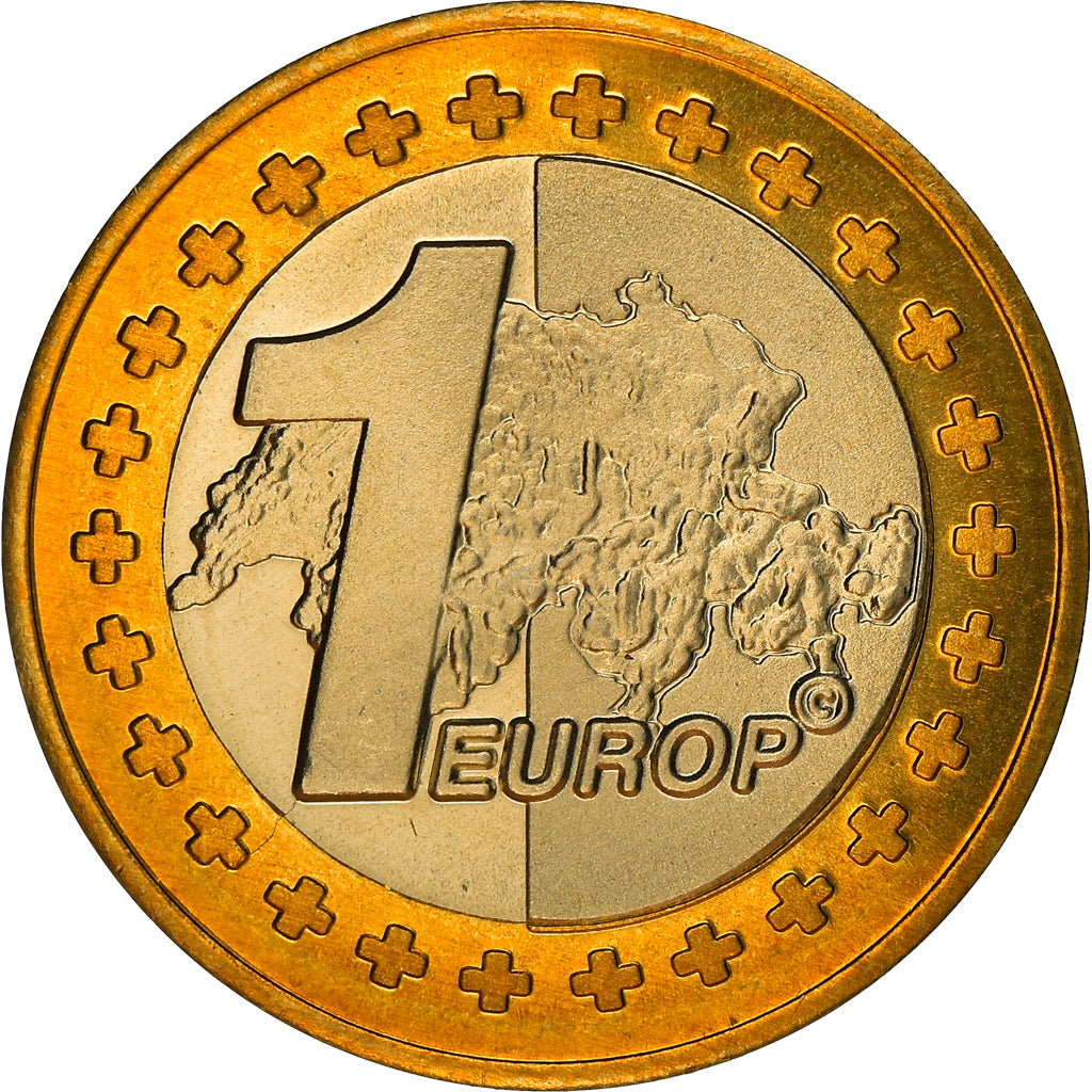 Switzerland, Fantasy euro patterns, Europ, 2003, Proof, MS(65-70), Bi-Metallic