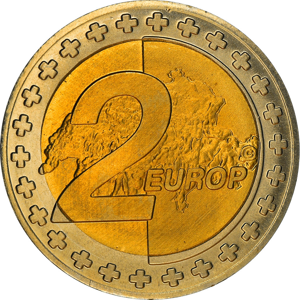 Switzerland, Fantasy euro patterns, 2 Euro, 2003, Proof, MS(65-70), Bi-Metallic