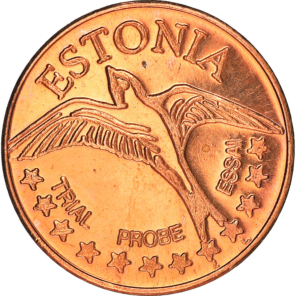 Estonia, Fantasy euro patterns, Euro Cent, 2004, Proof, MS(65-70), Copper Plated