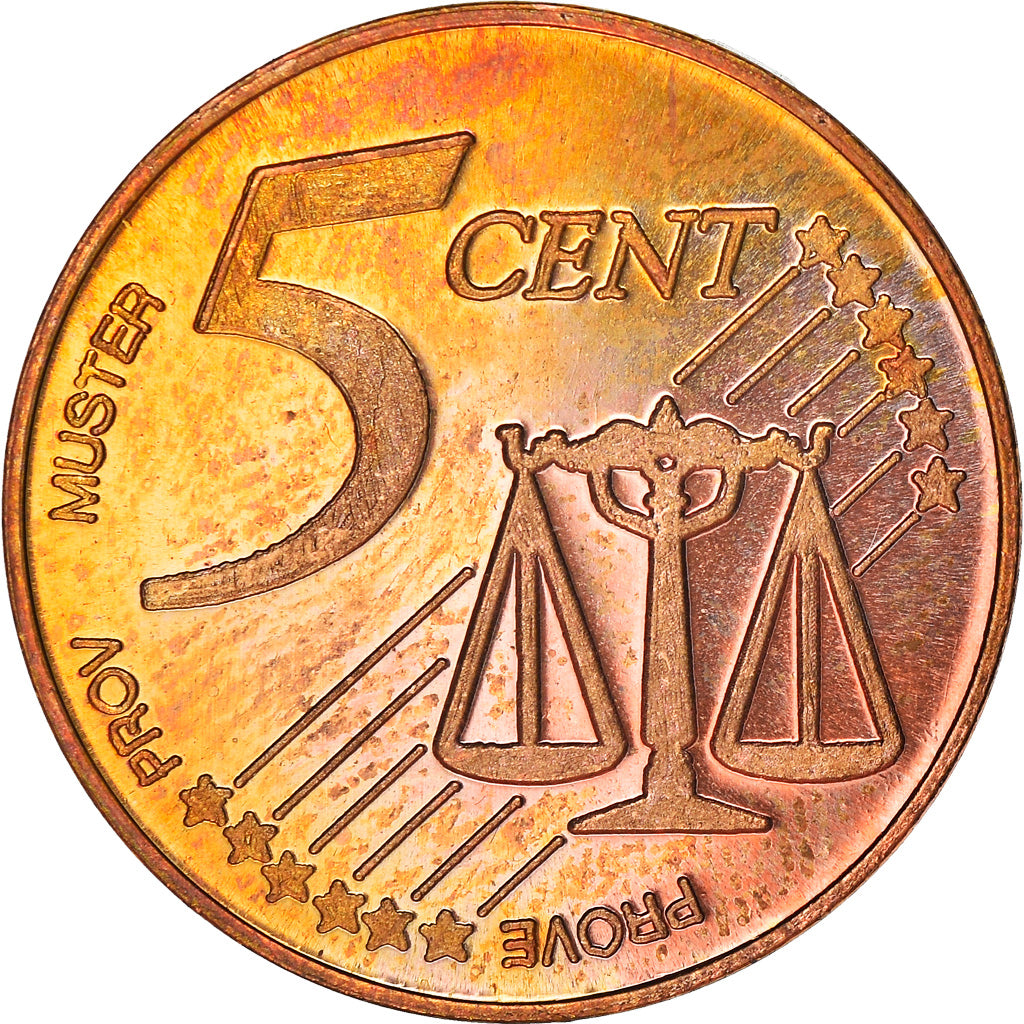 Estonia, Fantasy euro patterns, 5 Euro Cent, 2004, Proof, MS(65-70), Copper