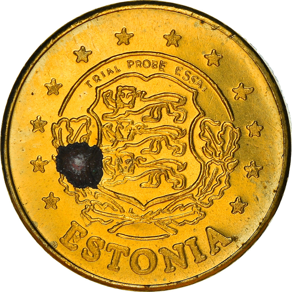 Estonia, Fantasy euro patterns, 10 Euro Cent, 2004, Proof, MS(65-70), Brass