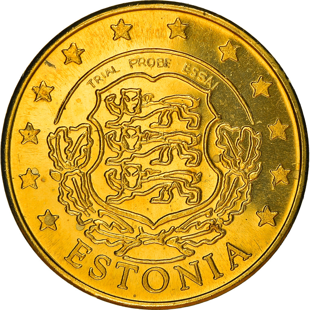 Estonia, Fantasy euro patterns, 20 Euro Cent, 2004, Proof, MS(65-70), Brass