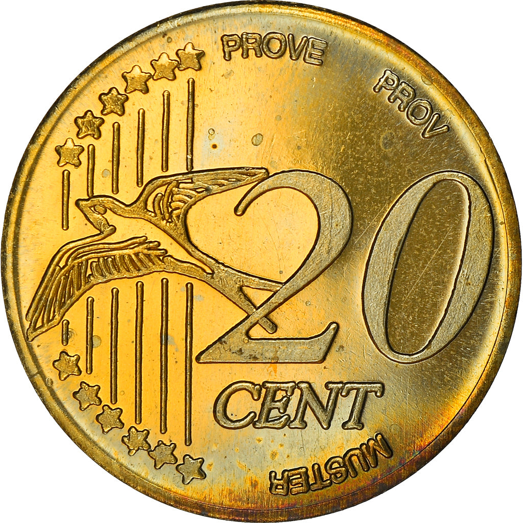 Estonia, Fantasy euro patterns, 20 Euro Cent, 2004, Proof, MS(65-70), Brass