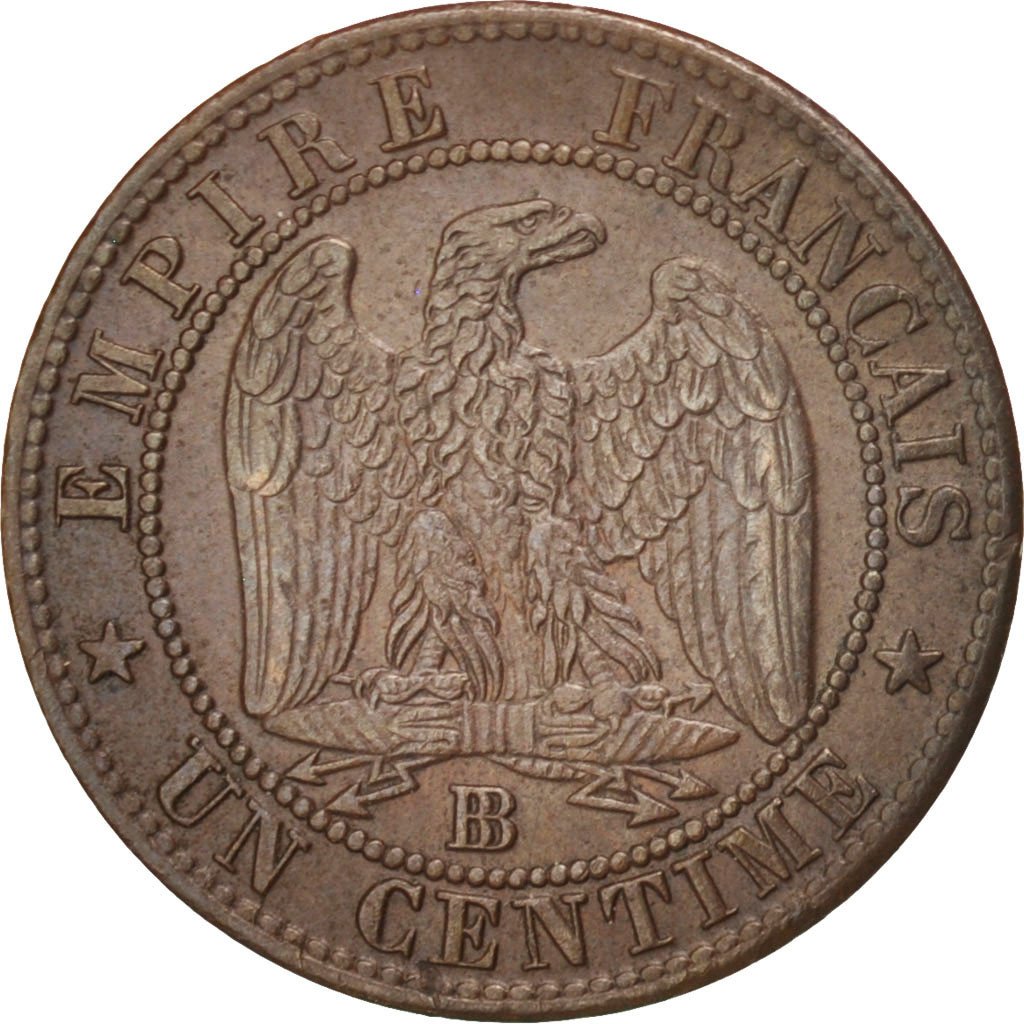 FRANCE, Napoléon III, Centime, 1862, Strasbourg, KM #795.2, AU(50-53), Bronze, G