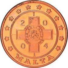 Moeda, Malta, Fantasy euro patterns, 1 Cent, 2004, Proof, MS(65-70), Cobre