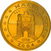 Coin, Malta, Fantasy euro patterns, 50 Cents, 2004, Proof, MS(65-70), Brass