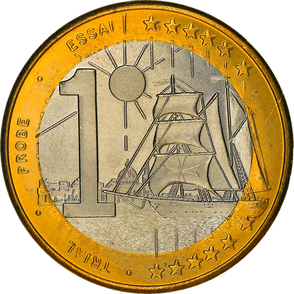 Monnaie, Malte, Fantasy euro patterns, 1 Euro, 2004, Proof, FDC, Bi-Metallic