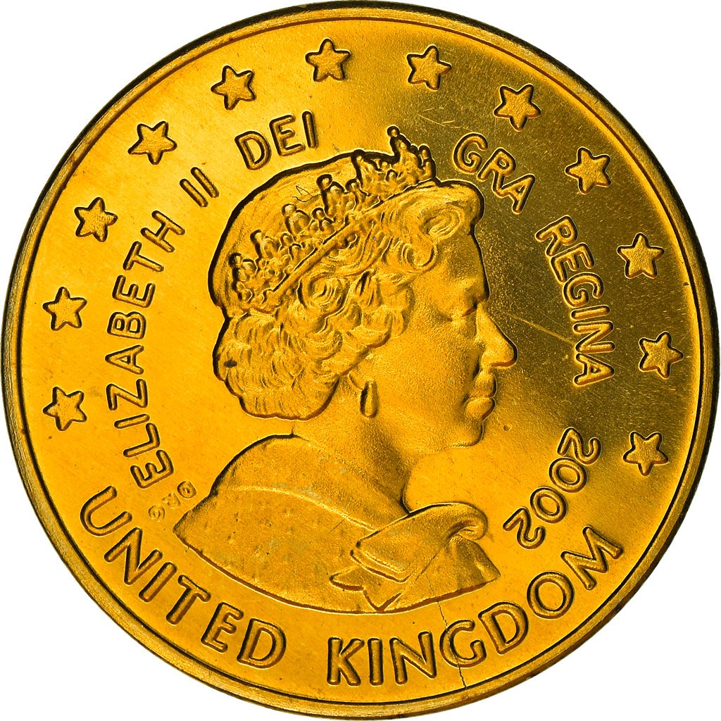 United Kingdom, Fantasy euro patterns, 50 Euro Cent, 2002, Proof, MS(65-70)