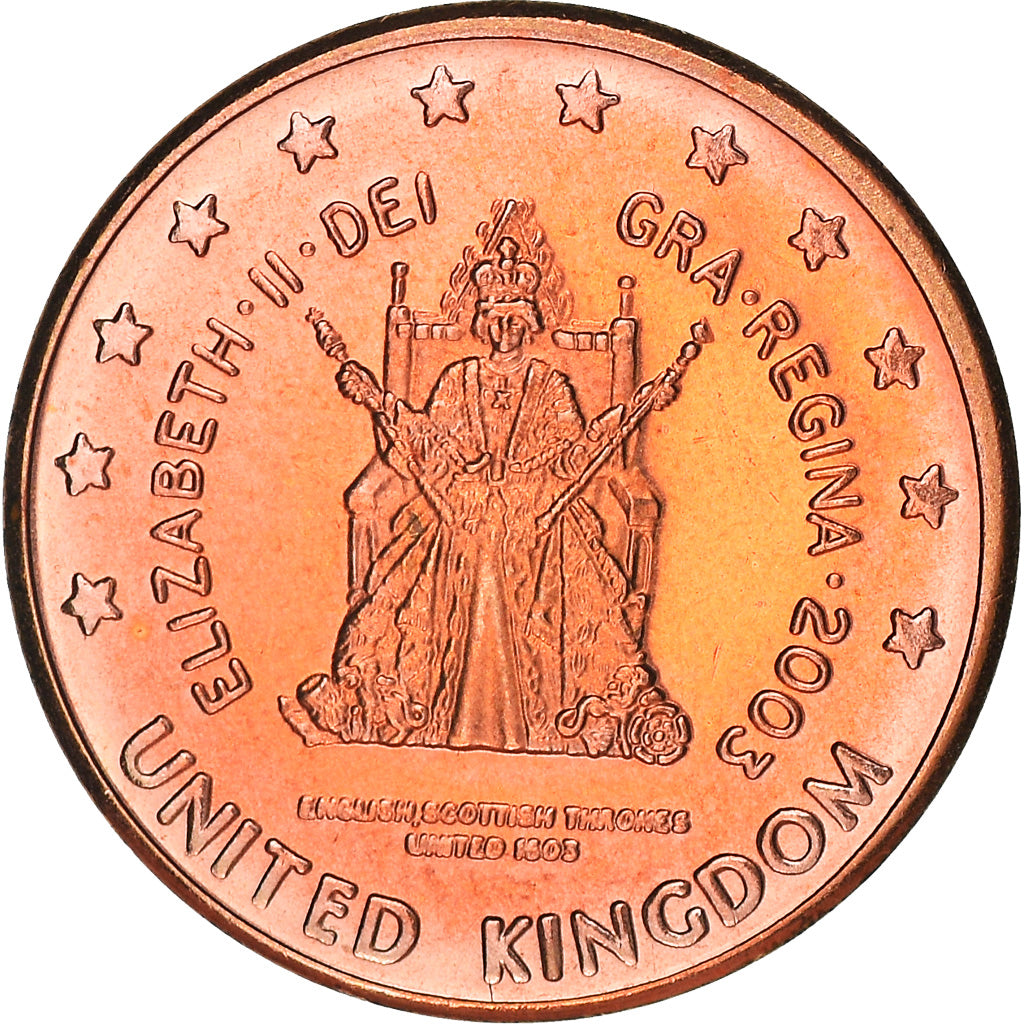 United Kingdom, Fantasy euro patterns, Euro Cent, 2003, Proof, STGL, Copper